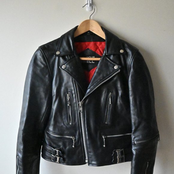 [SOLD] Straight to Hell Defector Women's Leather Moto Jacket M - Picture 6 of 9